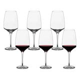 6 Taças De Cristal Para Vinho Água Eleganza Fracalanza 630ml
