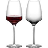 2 Taças De Cristal Para Vinho Água Eleganza Fracalanza 630ml