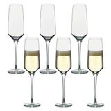 6 Taças De Cristal Espumante Champagne Eleganza Fracalanza