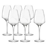 6 Taça De Cristal Para Vinho Tinto Eleganza Fracalanza 440ml