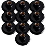 10 Plafon Plafonier Bocal Porcelana 100w 250v Preto - Ilumi