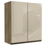 Armario Aereo 2p Vidro 80 Cm Mdp Maxxi G765 Kappesberg Nogal