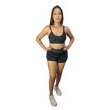 Kit Conjunto Short E Top Com Bojo Removivel Zero Transparência Em Poliester Academia Oferta