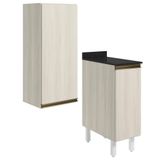 Armario Aereo Balcao 1 Porta 30cm Mdf Kali Nicioli Bianco Toq