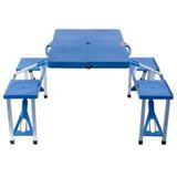 Mesa De Camping Com 4 Cadeiras Dobrável Vira Maleta Portátil Para Praia Picnic, Pesca Estudo E Crianças Inclui Banq