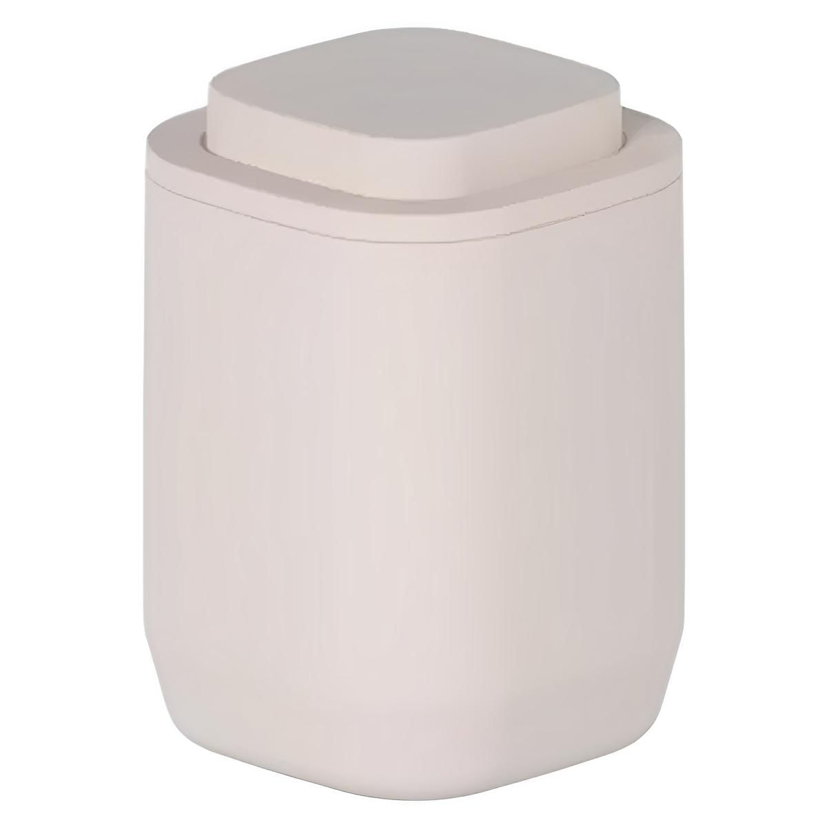 Porta Algodão Cotonete Bancada Banheiro Moderno Ou Bege