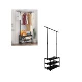 Arara Para Roupas Com 3 Prateleiras, Sapateira Organizador, Varal, Cabideiro Para Ou Quarto - Modelo Luxo