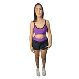 Kit Conjunto Short E Top Com Bojo Removivel Zero Transparência Em Poliester Academia Oferta