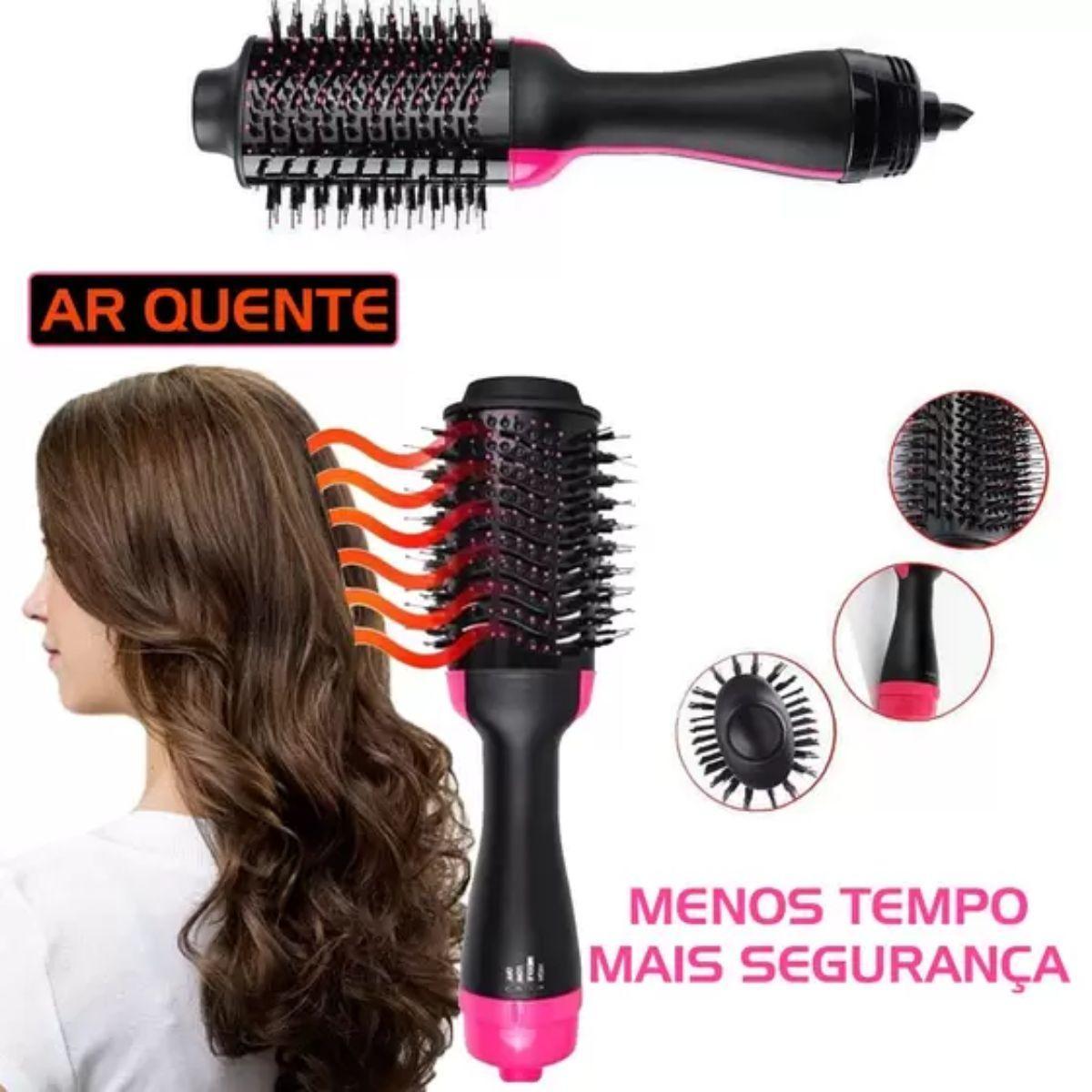 Escova Secadora Alisadora Profissional Cabelo Cacheado - Carrefour