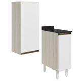 Armario Aereo Balcao 1 Porta 30cm Mdf Kali Nicioli Bianco Toq Branco Uv