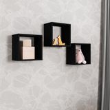 3 Nichos De Parede Para Decoração Preto