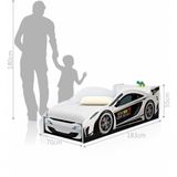 Cama Carro Com Baú Infantil Branco Com Colchão