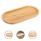 Bandeja Oval Bambu Decorativa Servir Lanches Petiscos Luxo