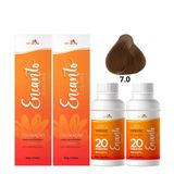 Kit Beleza Ruiva Encanto Colors 7.0 E Oxigenada 20vol 6%