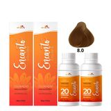 Kit Beleza Ruiva Encanto Colors 8.0 E Oxigenada 20vol 6%