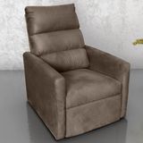 Poltrona Reclinável Do Papai Neiva Suede Marrom