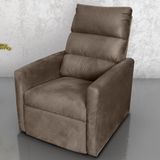 Poltrona Reclinável Do Papai Taty Suede Marrom