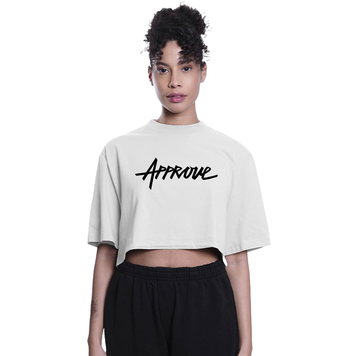 Camiseta Cropped Approve Feminino New Classic