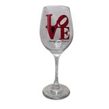 Taça Vidro Frase Love Namorados Casal Presente