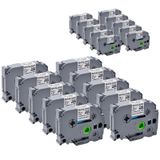 Pacote Com 20 Fitas Adesivas Tze-231 Tz De Substituição Para Fita Adesiva Brother 12 Mm 0,47 Fita De Etiqueta P-touch Branca Laminada Tze231 Para E
