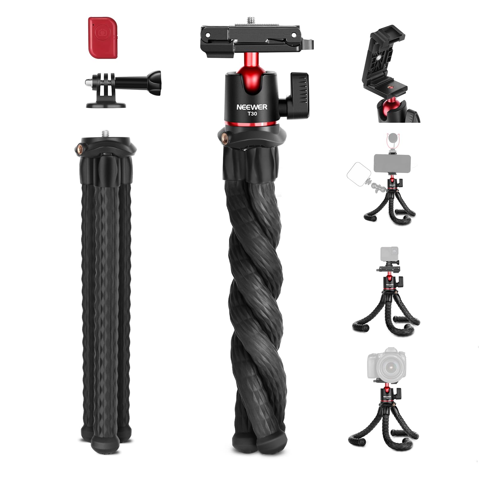 Tripé Neewer T30 Para Câmera E Telefone Com Controle Remoto