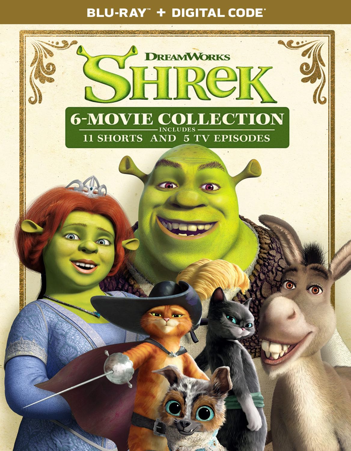 Coleção De Filmes Shrek 6 Blu-ray + Digital Universal