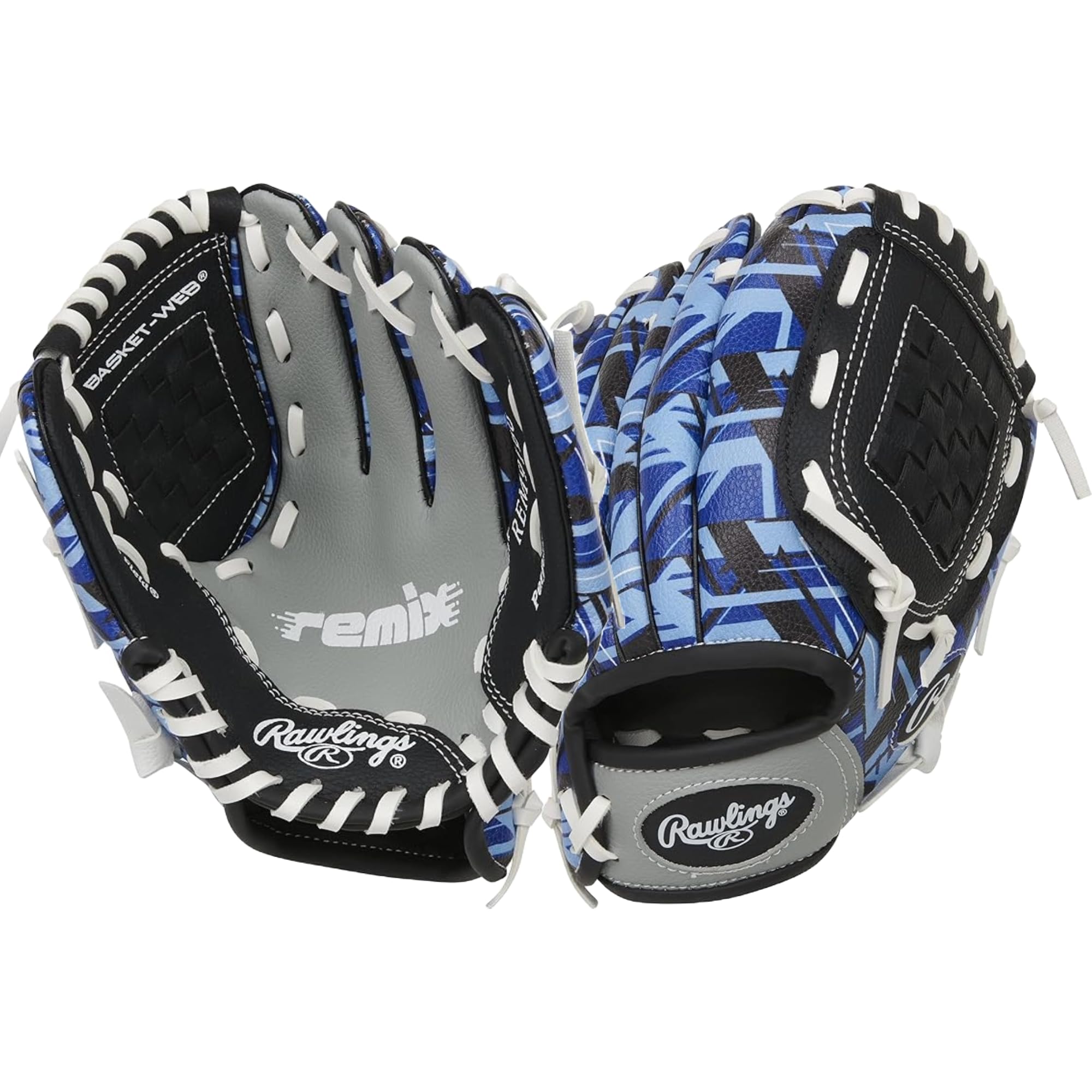 Luva De Beisebol Rawlings Remix T-ball &amp; Youth 9 Blue Lh