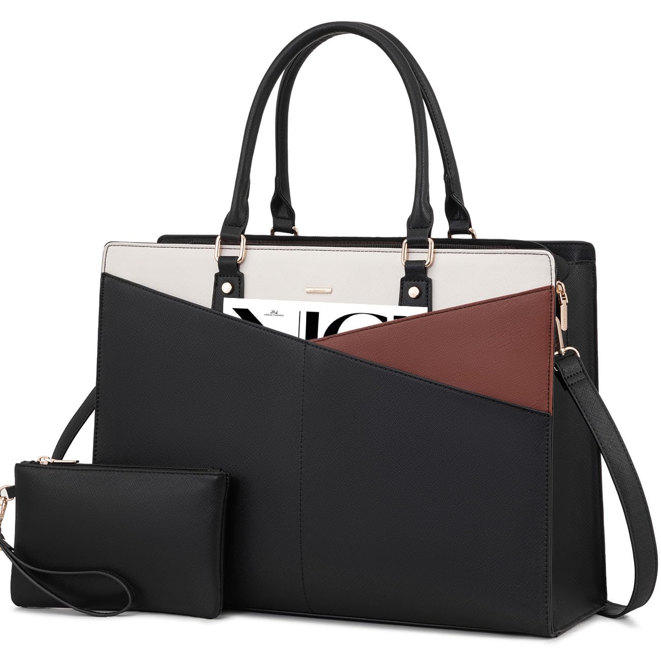 Sacola Para Laptop Lovevook Leather Business Office Para 15,6 Polegadas