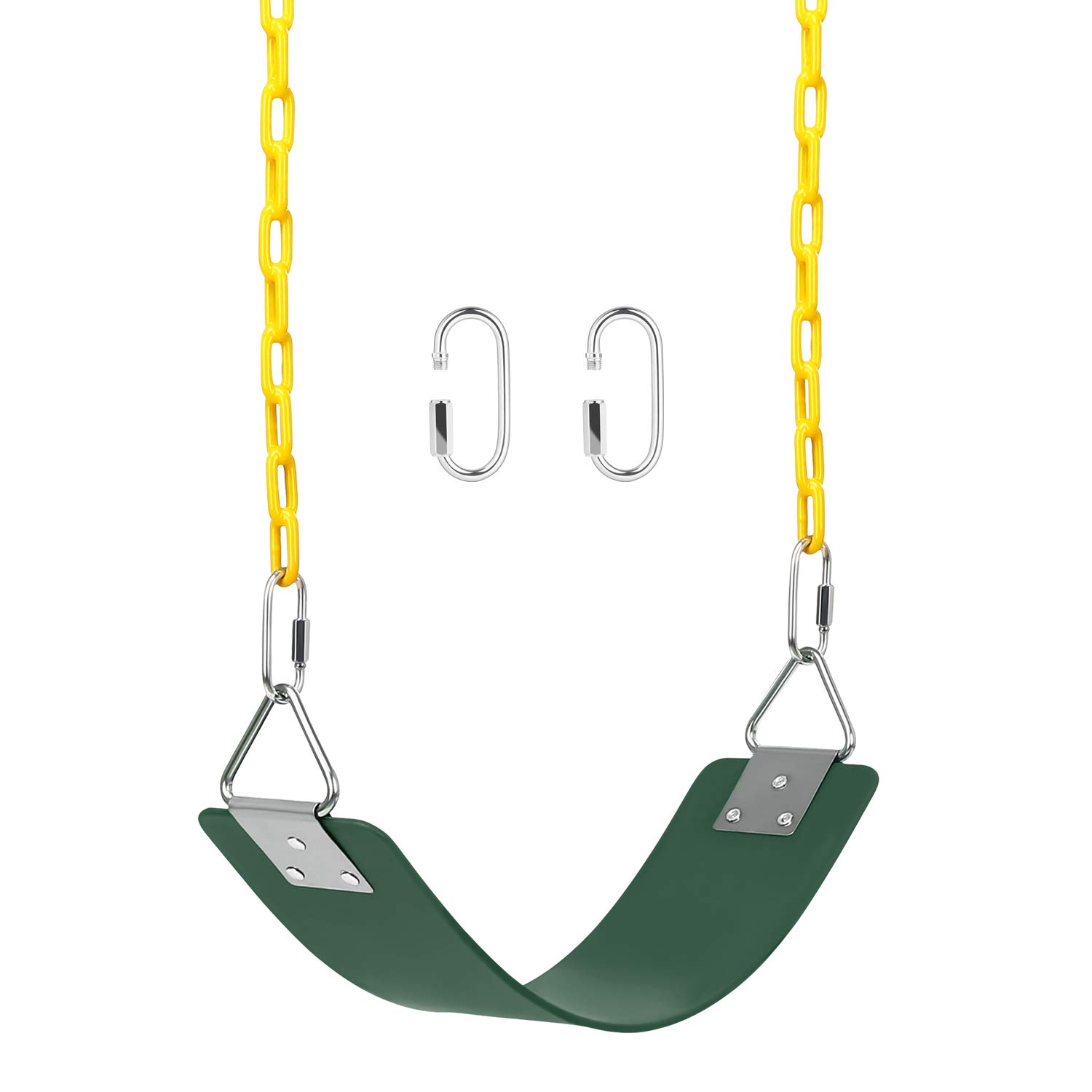 Swing Set Agptek Seat Com Correntes Antiferrugem De 168 Cm 113 Kg Verdes