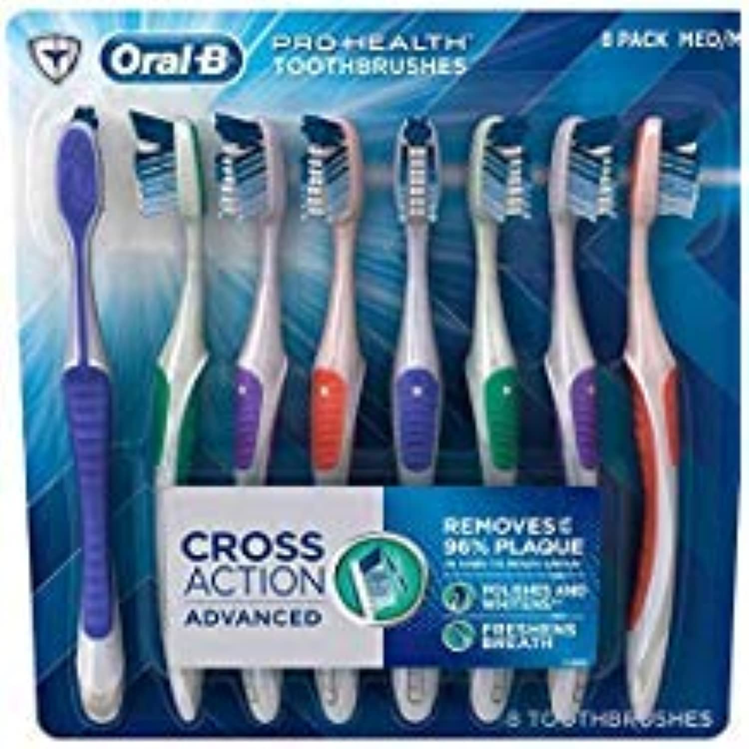 Escova De Dentes Oral-b Pro-health Cross Action Advanced, Pacote Com 8
