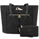 Bolsa Para Laptop Lovevook Para Mulheres De 15,6" Acolchoada Com Diamante Preta