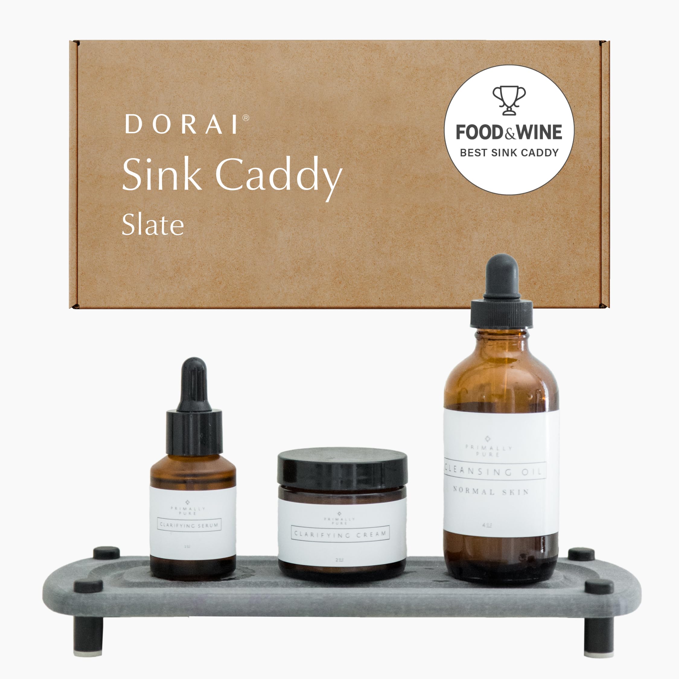 Bandeja De Pedra Absorvente De Água Sink Caddy Dorai Home Slate