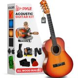 Guitarra Acústica Pyle Beginner 3/4 Junior Com Kit 36" Cherry