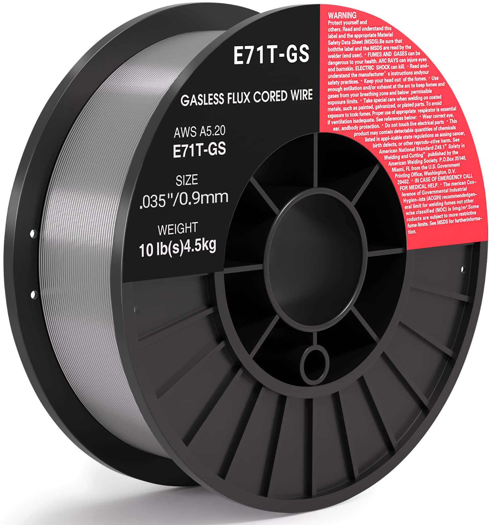 Flux Core Mig Wire Jimm E71tgs Aço Macio 0,9 Mm 4,5 Kg