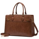 Bolsa Para Laptop Lovevook Para Mulheres Em Couro Pu Impermeável De 15,6 Polegadas