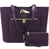 Bolsa Para Laptop Lovevook Para Mulheres Acolchoada Com Diamantes, Roxa De 15,6 Polegadas