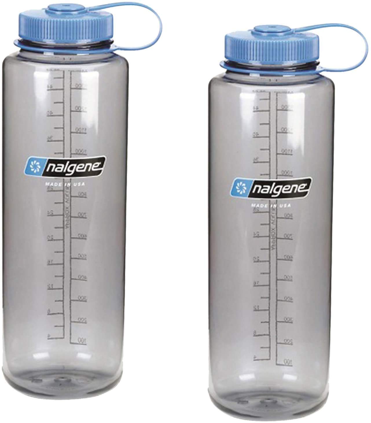 Garrafa Nalgene Silo Tritan De 1,4 L (pacote Com 2) Com Tampa Azul Cinza