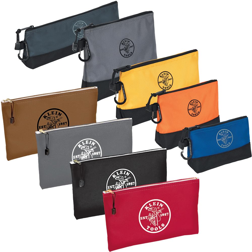 Conjunto De Bolsas De Ferramentas Klein Tools 80183 Com Zíper De 9 Peças Com Bolsas