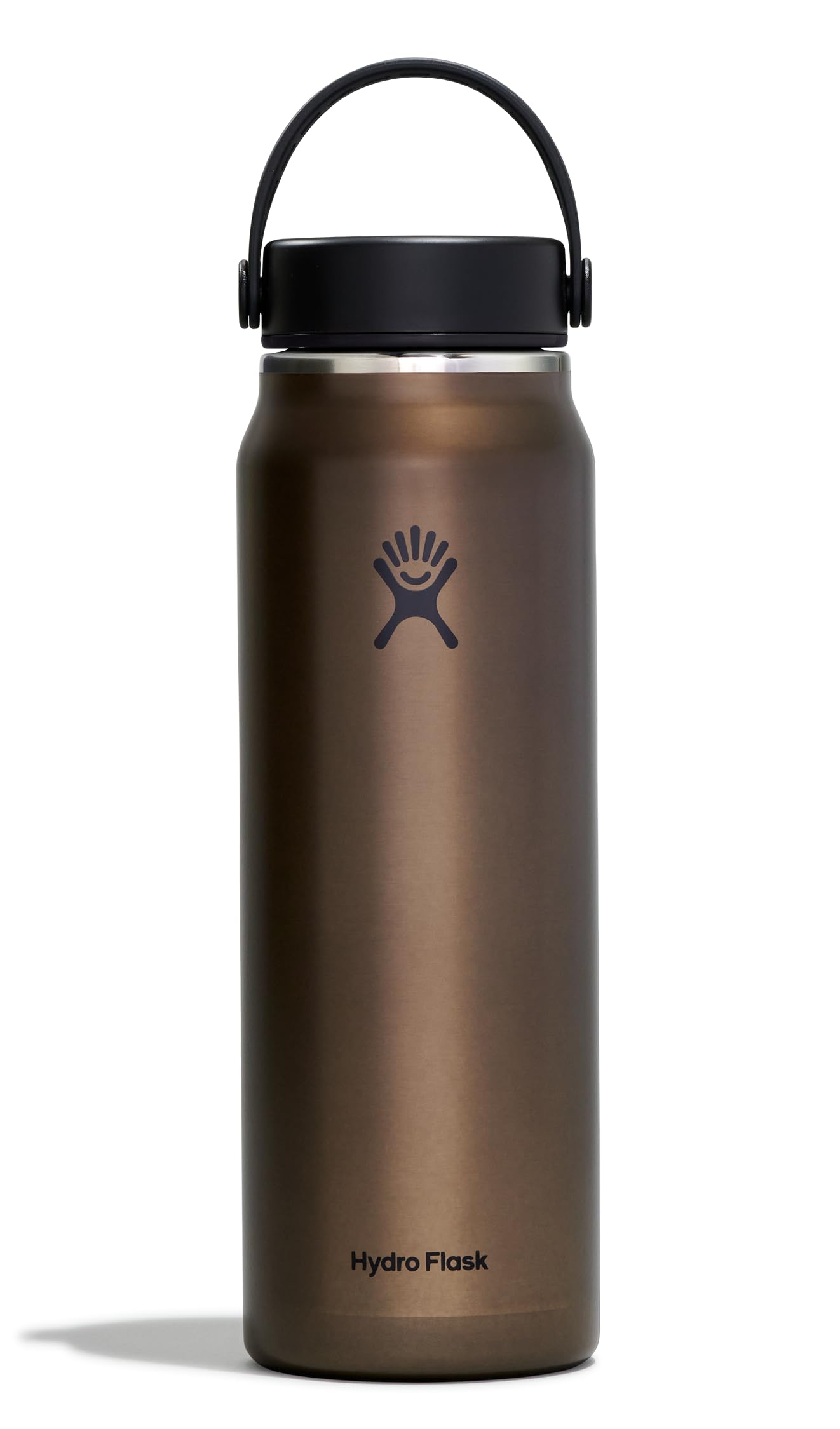 Garrafa Hydro Flask Lightweight, 946 Ml De Largura, Tampa Flexível, Obsidian