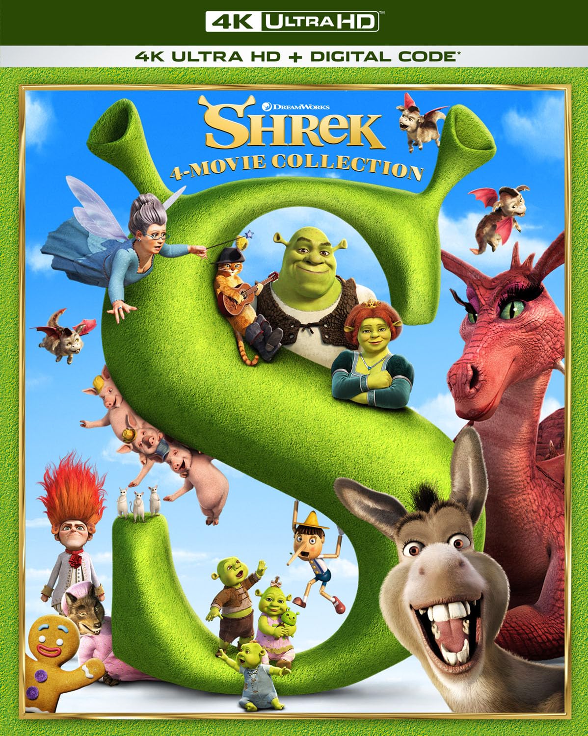 Coleção De Filmes Shrek 4 4k Ultra Hd + Digital [4k Uhd]
