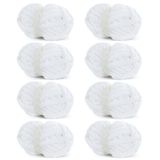 Fio De Chenille Branco Puro Hombys Para Crochê, Fio Volumoso E Fofo Para Tricotar, Fio Grosso Supervolumoso Para Tricotar À Mão, Fio Macio De Pel�