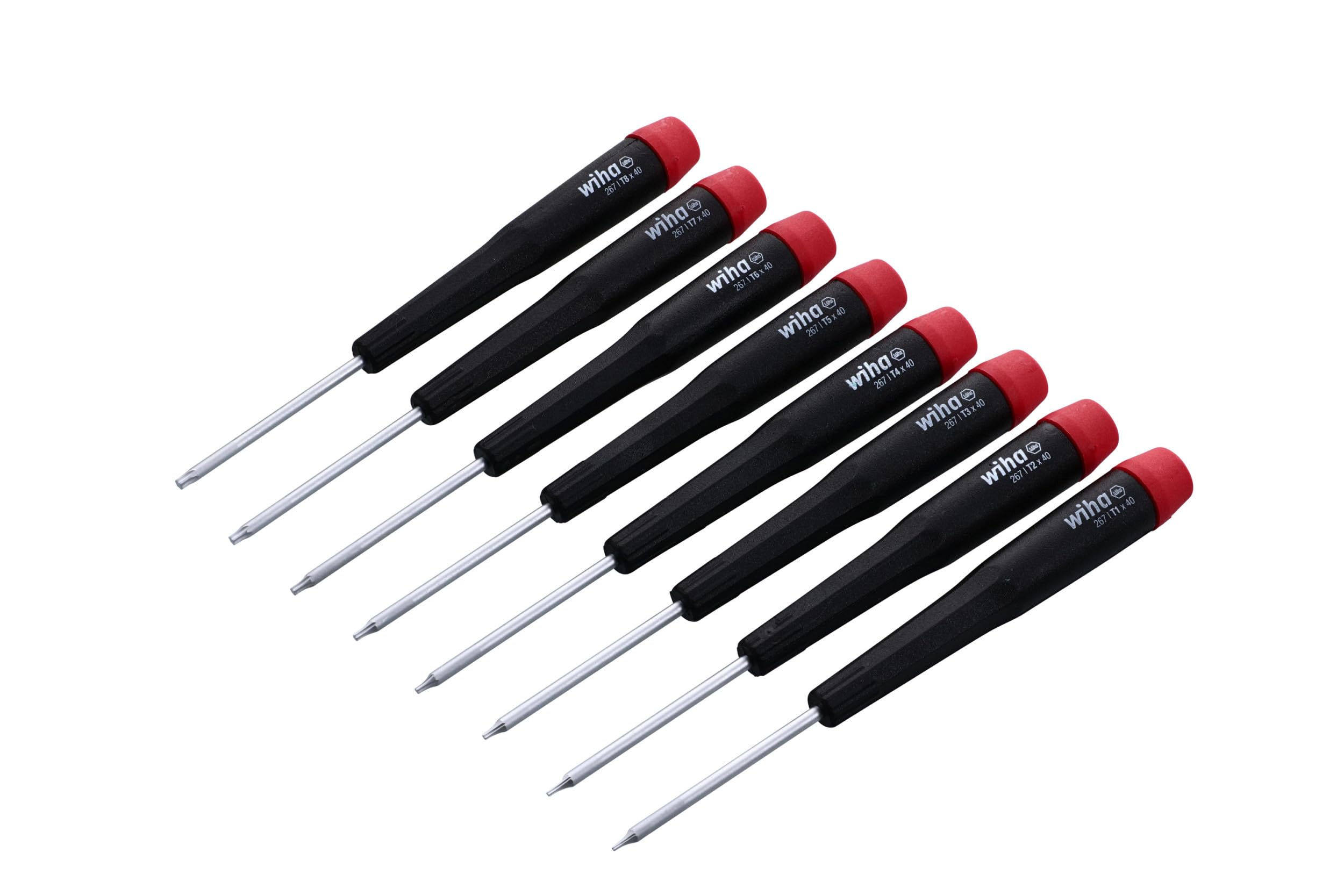 Conjunto Precision Torx Wiha 26791 T1-t8 De 8 Peças (vermelho/preto)