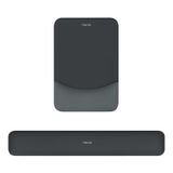 Suporte De Descanso De Pulso Mosiso Para Conjunto De Mouse E Teclado, Mouse Pad Ergonômico Retangular Antiderrapante, Base Antiderrapante Para Alív
