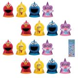 Pacote De Suprimentos Para Festas: Sesame Street Birthday, 16 Chapéus