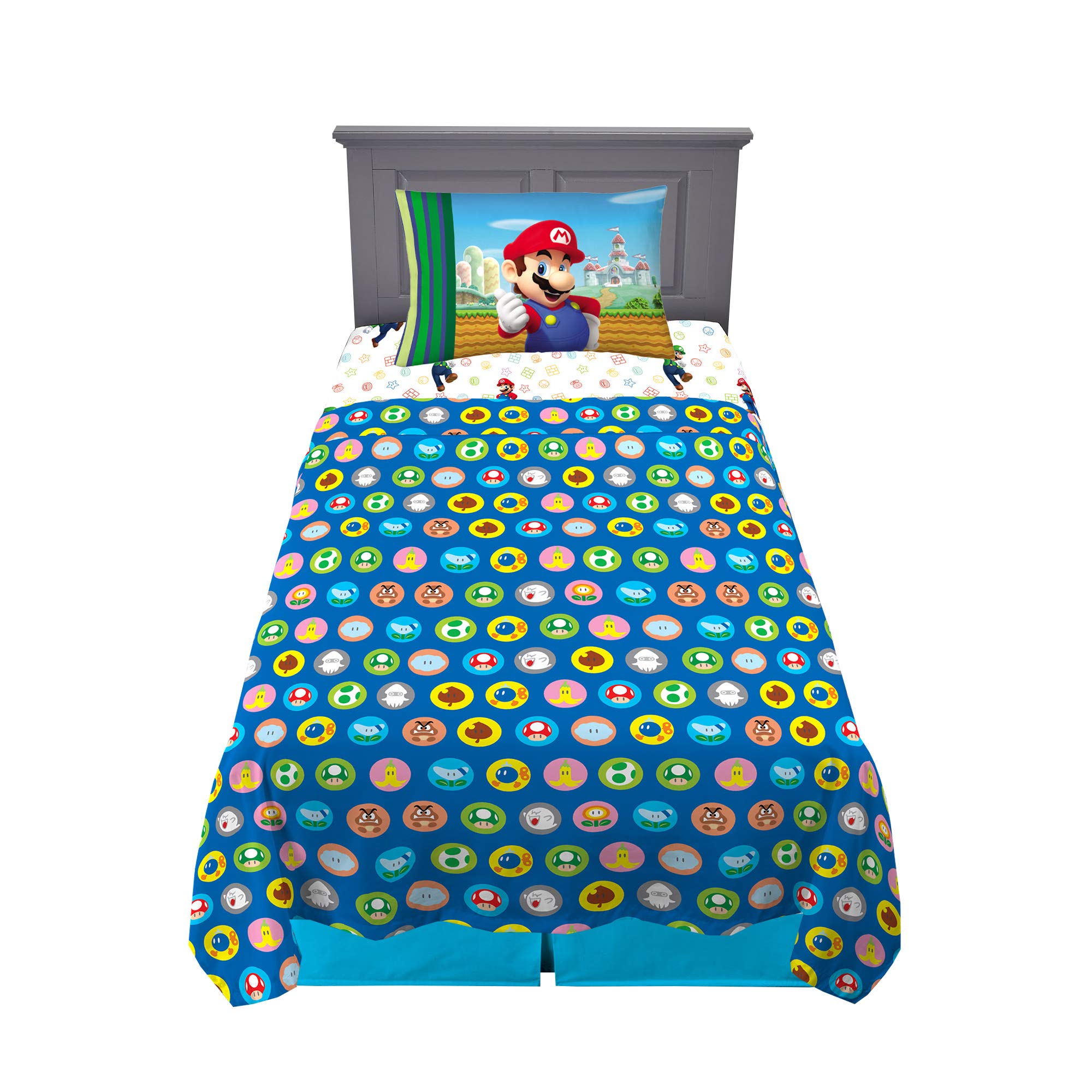 Conjunto De Lençóis Franco Super Soft Microfiber Twin Mario