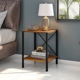 Mesa De Cabeceira Industrial Hvitserk Preta