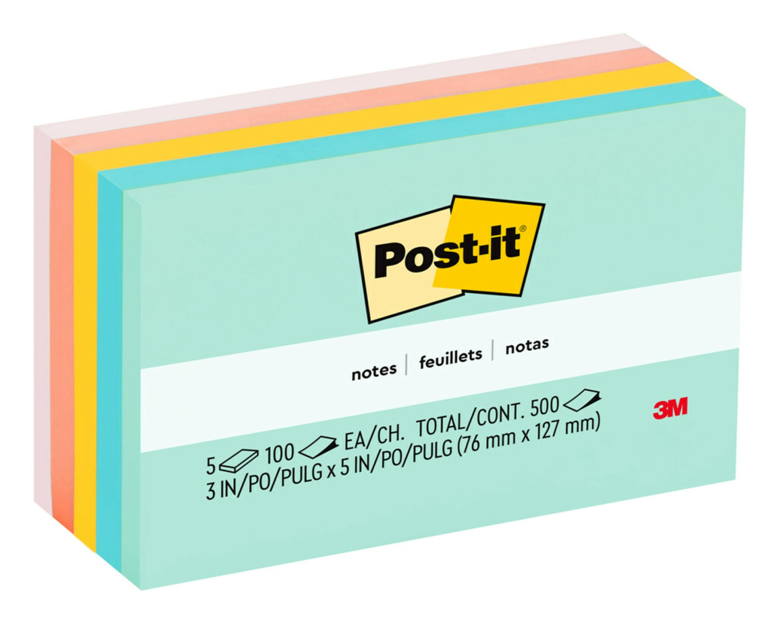 Sticky Notes 3m Post-it 3x5 In 5 Pads Coleção Marseille