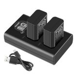 Conjunto De Carregador De Bateria De Câmera Neewer Np-fw50 Para Sony Zv-e10