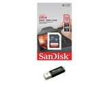 Cartão De Memória Sandisk 32gb Sd Sdhc Class 10 Com Leitor De Cartão