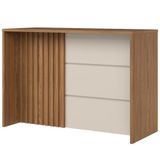 Mesa Bancada Gourmet 146x101 Cm Requinte Henn Nature Areia